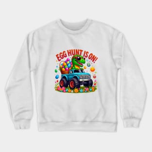 Kids Boys Happy Easter Monster Truck Easter Eggs Crewneck Sweatshirt